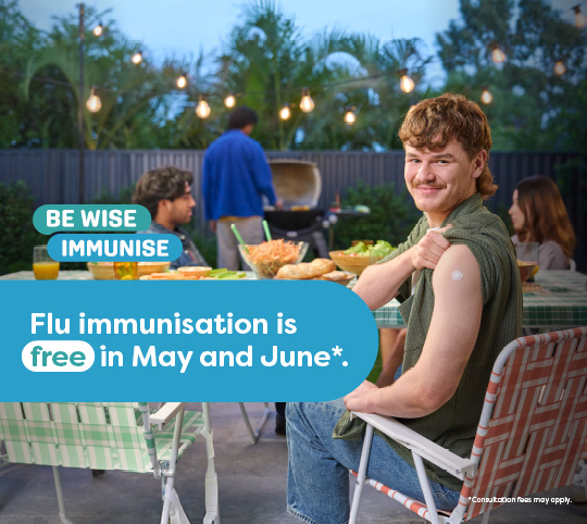 Flu immunisation is free in May and June
