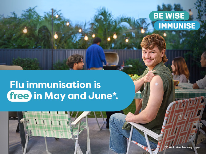 Flu immunisation is free is May and June