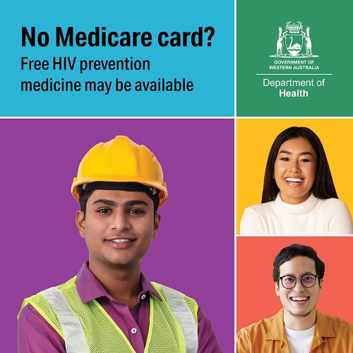 Tile of people from different background. with text 'No medicare card? Free HIV prevention medicine may be available'